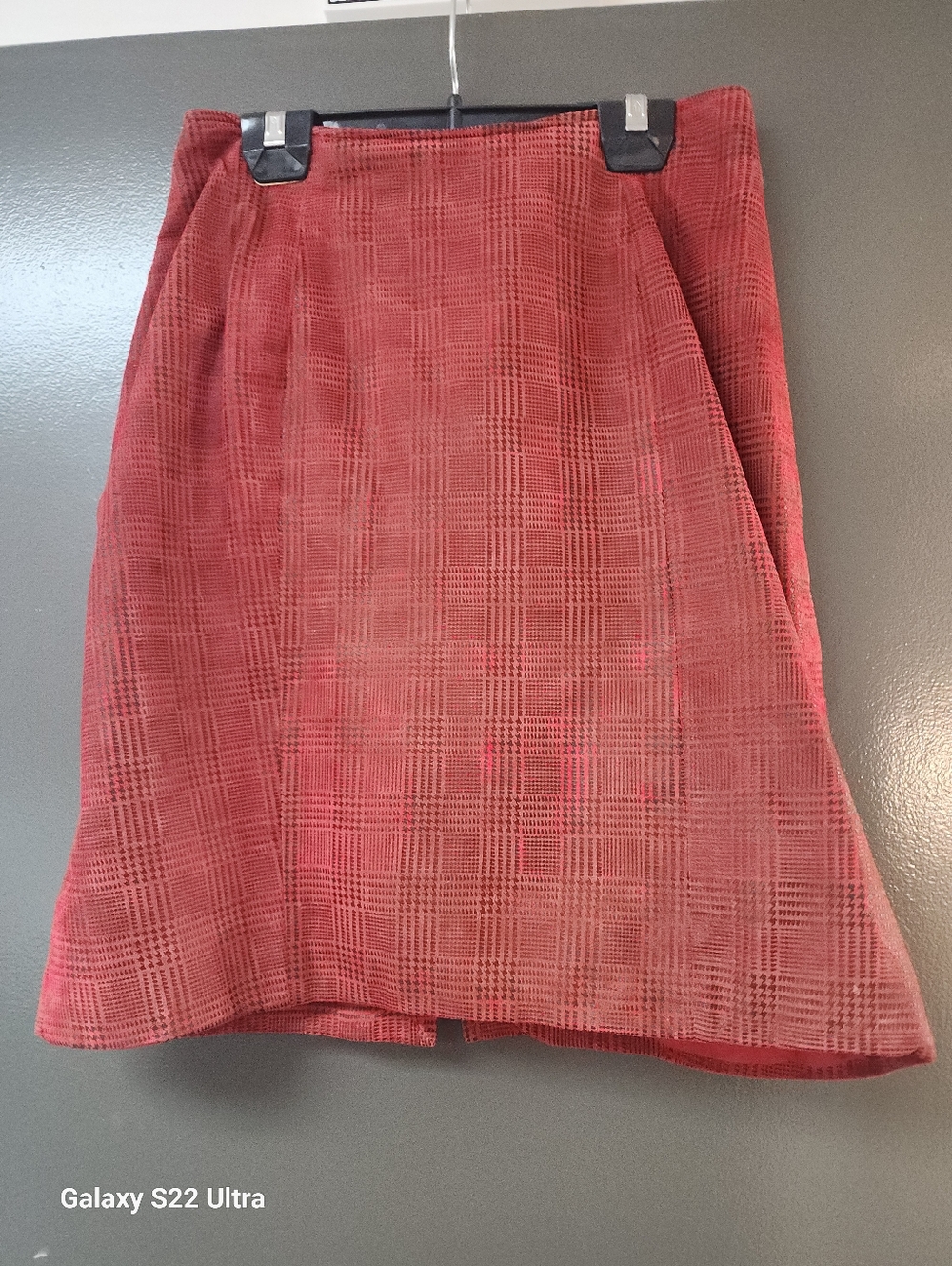 Classic Red Plaid A-Line Skirt
